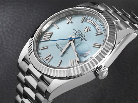 rolex day date 41 blue dial|rolex day date fluted bezel.